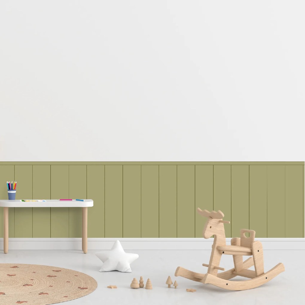 PIPPER. Textilná samolepiaca tapeta - Obdĺžnik - Khaki farba Farba: Bledá, Veľkosť: 60 cm