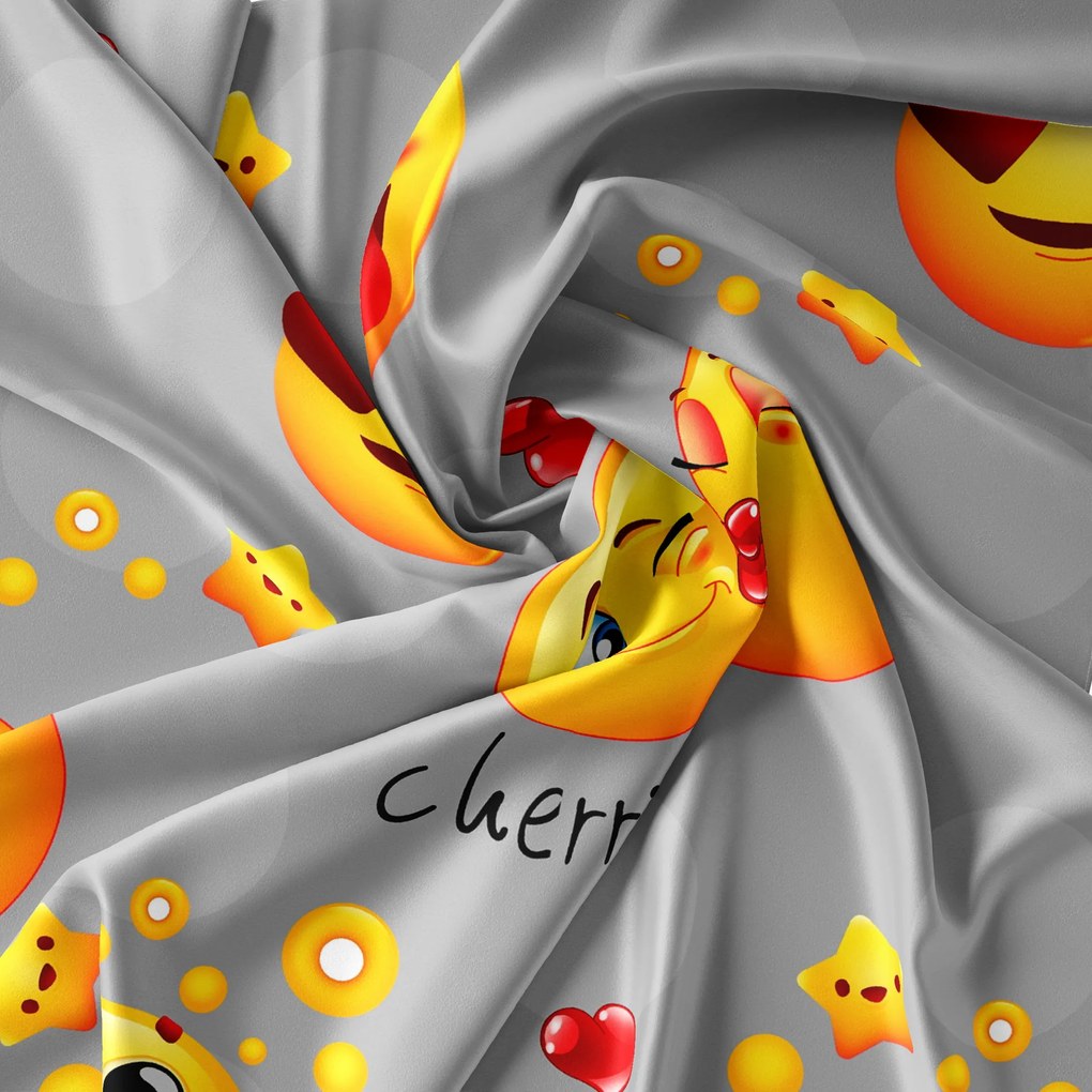 Obliečky z mikrovlákna Emoji sivé Rozmer obliečky: 70 x 90 cm | 140 x 220 cm
