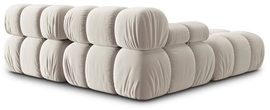 Béžová zamatová modulárna rohová pohovka (variabilná) Bellis – Micadoni