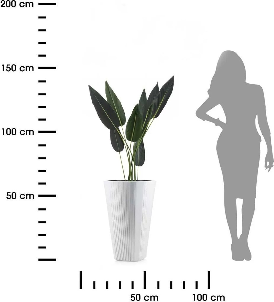 Květináč MORA 38,8x60,7 cm bílý