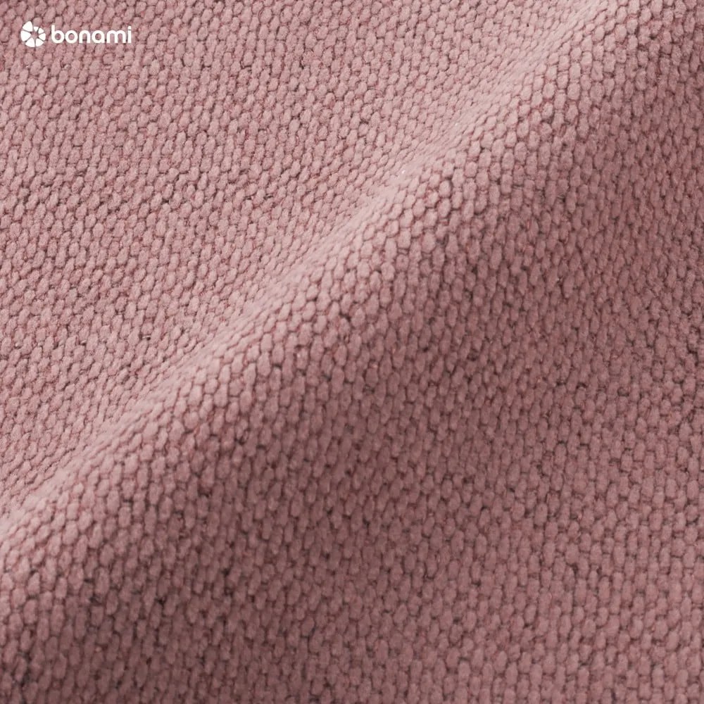 Ružová čalúnená dvojlôžková posteľ s úložným priestorom s roštom 180x200 cm Lupine – Micadoni