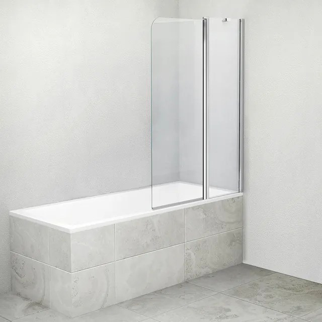 Roltechnik Dvojdielna otvárateľná vaňová zástena OBV2 Sklo TRANSPARENT 1400 mm 1200 mm
