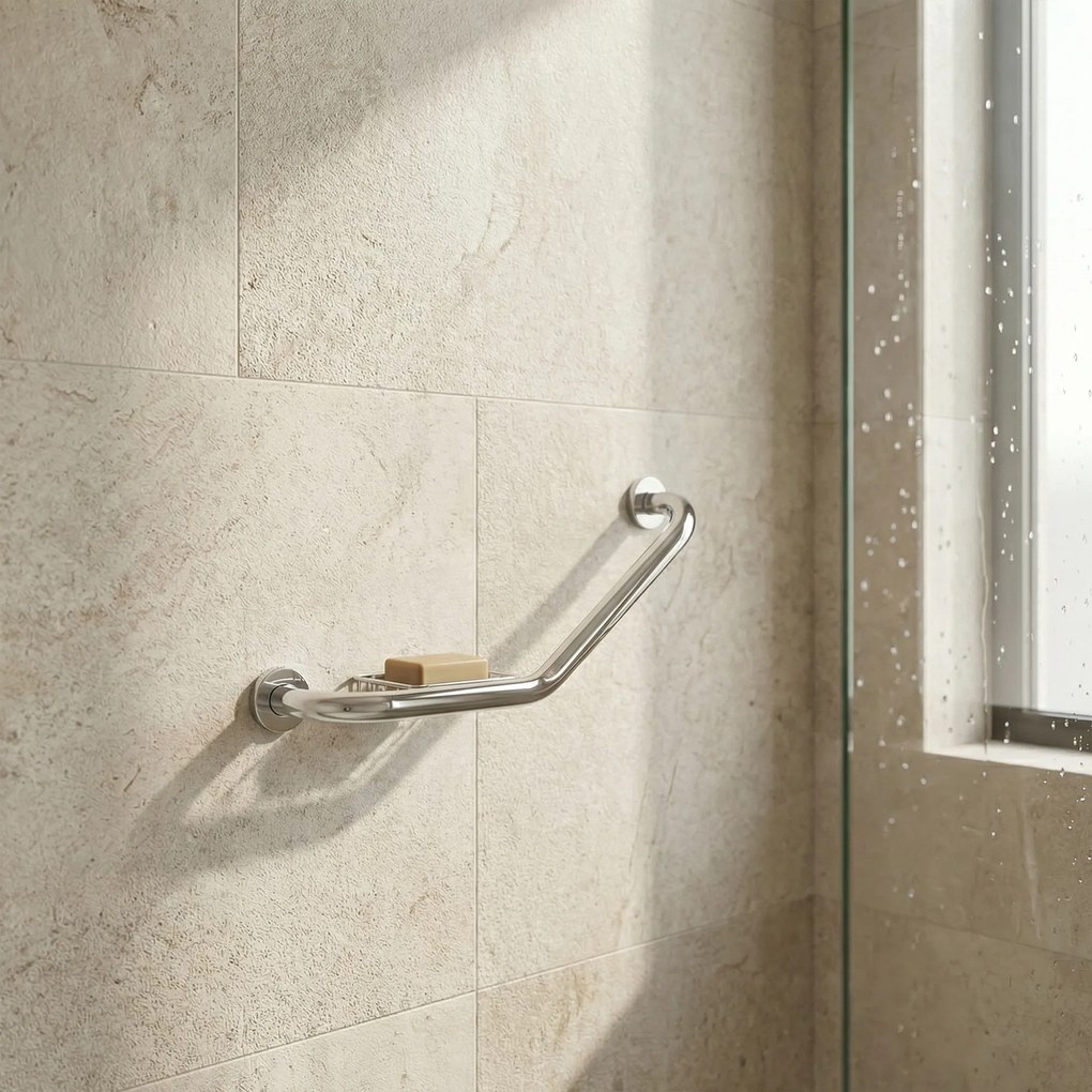 Nimco Madlo lomené s mydelničkou 433x25 mm - BM 7035LZ-18