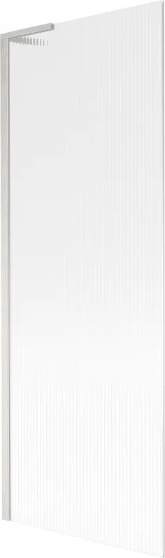 Mexen Next L, 1-krídlová vaňová zástena 70 x 150 cm, 6mm sklo s rebrovým vzorom, 6mm číre sklo, profil brúsená oceľ, 895-070-000-03-09-97