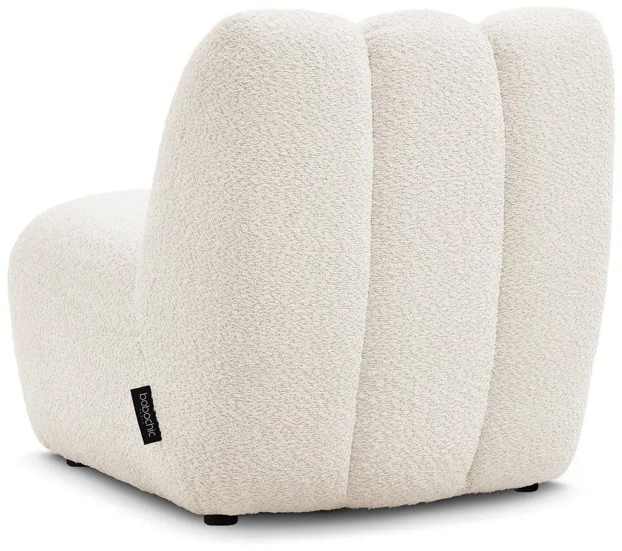 Biele kreslo z textílie buklé Janissaire – Bobochic Paris