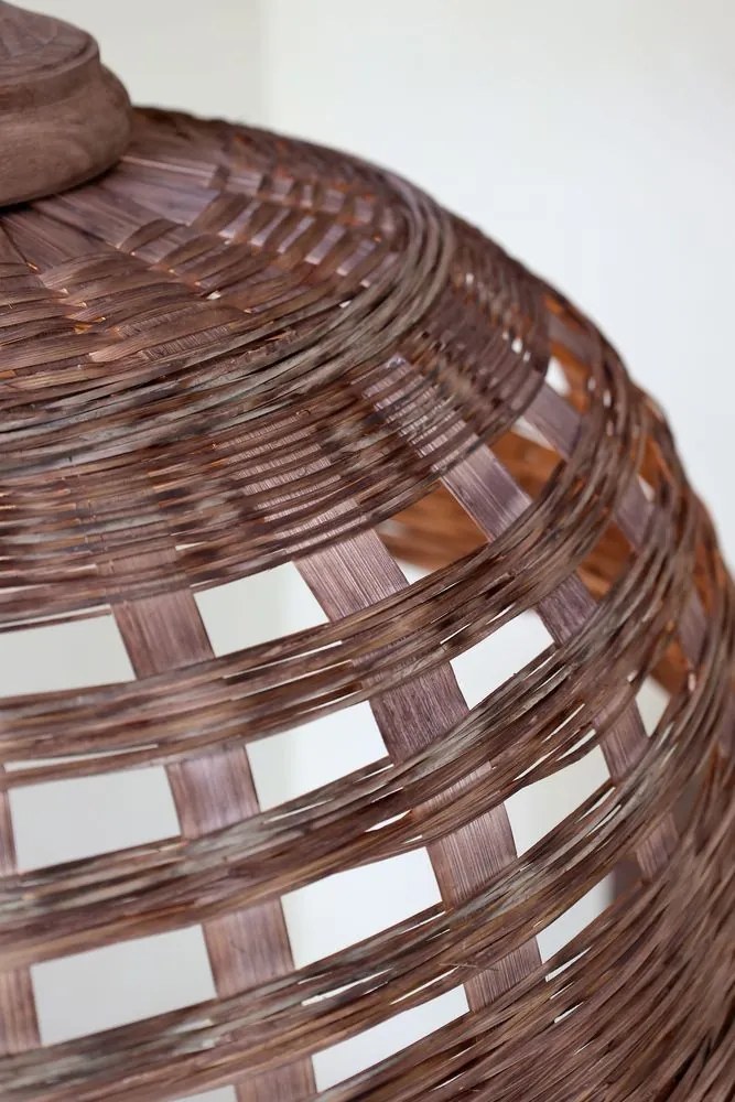 Prírodné antik závesné svetlo lampa z prúteného ratanu - Ø 31*38cm/ E27/ 25W