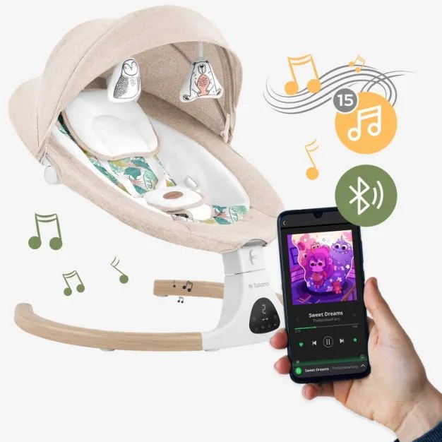 Detské hojdacie kreslo Astrid 35 béžové