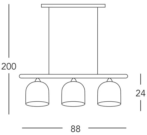 Kolarz A1352.83.Au.100 - Luster na lanku NONNA 3xE27/60W/230V jelene dub/biela/zlatá