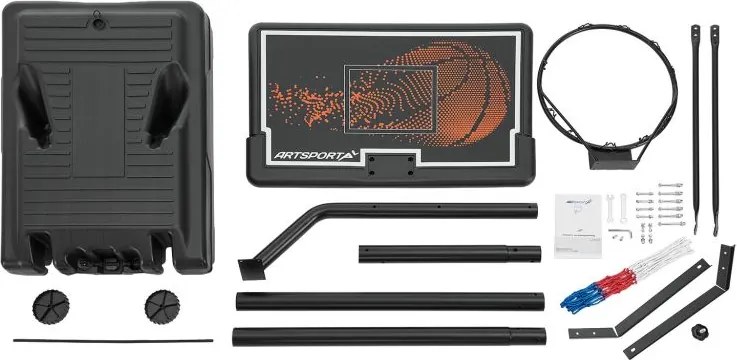 Basketbalový kôš s nastaviteľnou výškou na vonkajšie použiti