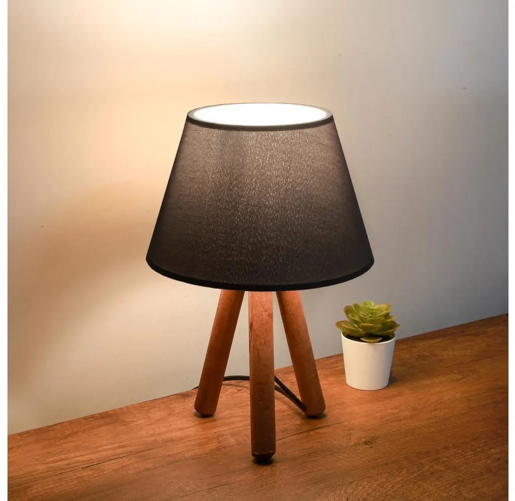 Stolná lampa AYD 1xE27/40W/230V hnedá/čierna