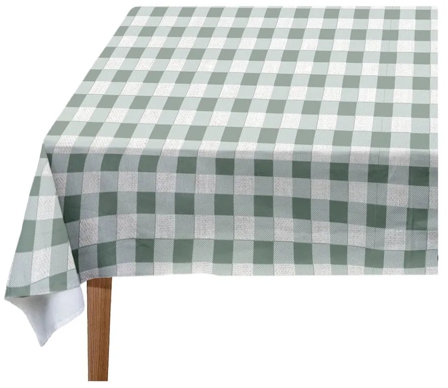 Obrus Linen Couture Green Vichy, 140 x 140 cm