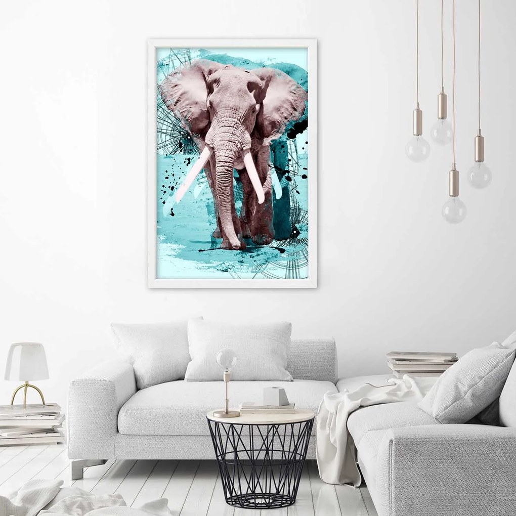 Gario Plagát Slon akvarel Farba rámu: Bez rámu, Rozmery: 40 x 60 cm