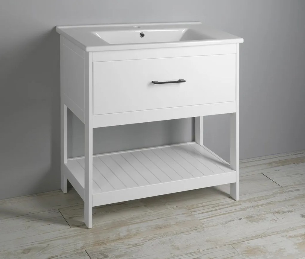 Aqualine Aqualine, ZUNO 85 nábytkové umývadlo 85x45cm, biela, 9085