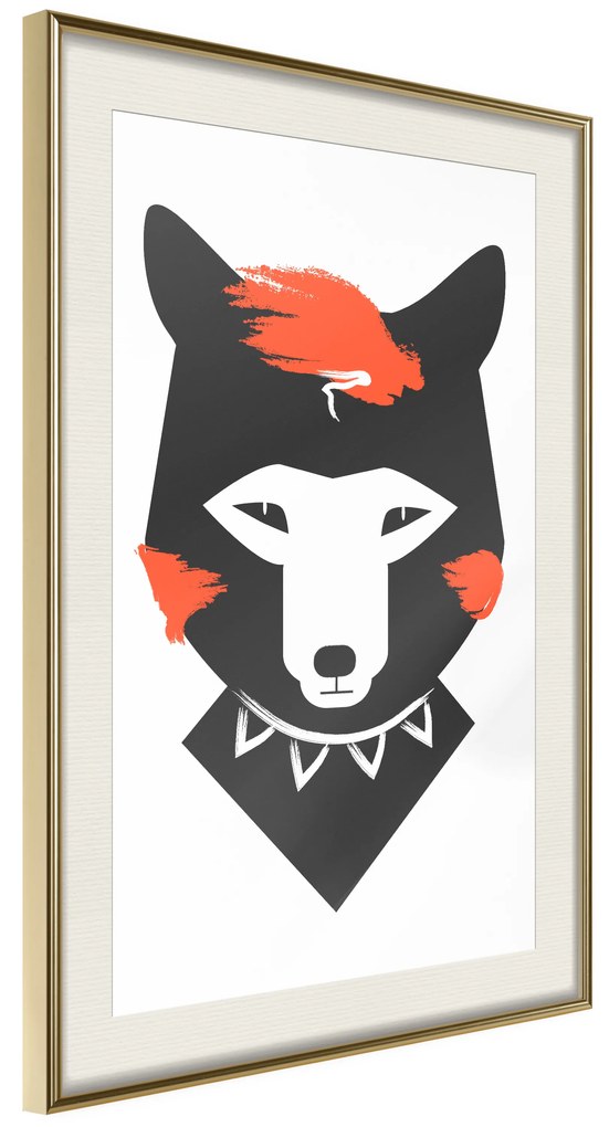 Artgeist Plagát - Polite Fox [Poster] Veľkosť: 40x60, Verzia: Zlatý rám