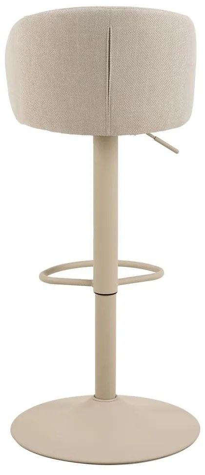 Béžová barová stolička s nastaviteľnou výškou/s podrúčkami (výška sedadla 86 cm) Eleanor – Actona