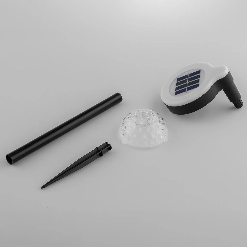 Solární LED lampa Lati 38 cm černá/teplá bílá