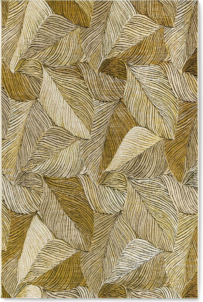 Villeroy & Boch, Kusový koberec Villeroy & Boch 106059 Gold, Black – na von aj na doma, 160x235, žltá, chodba / predsieň