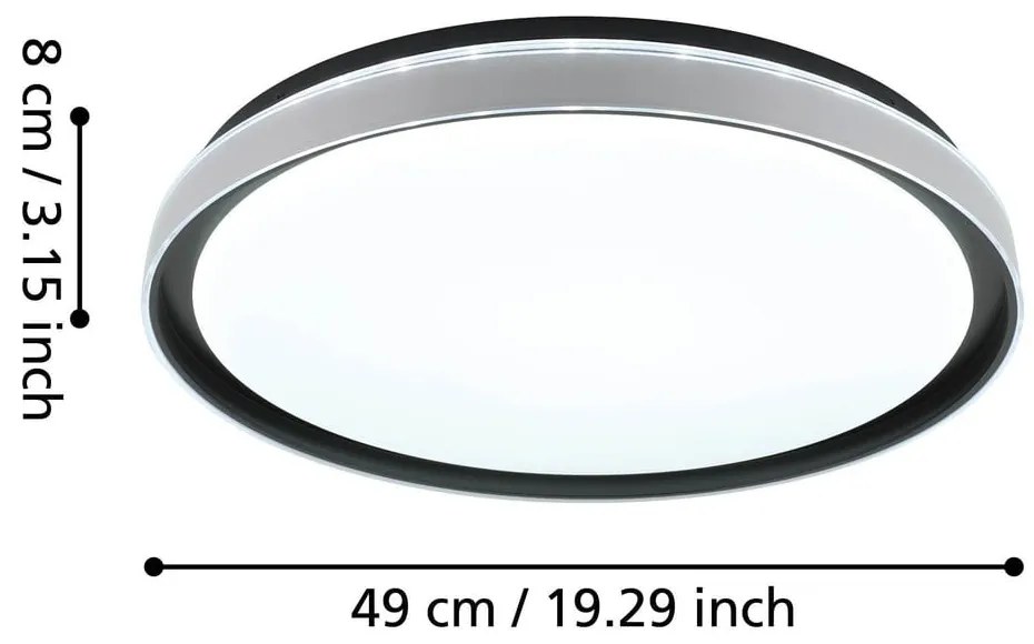 Čierne LED stropné svietidlo SELUCI – EGLO