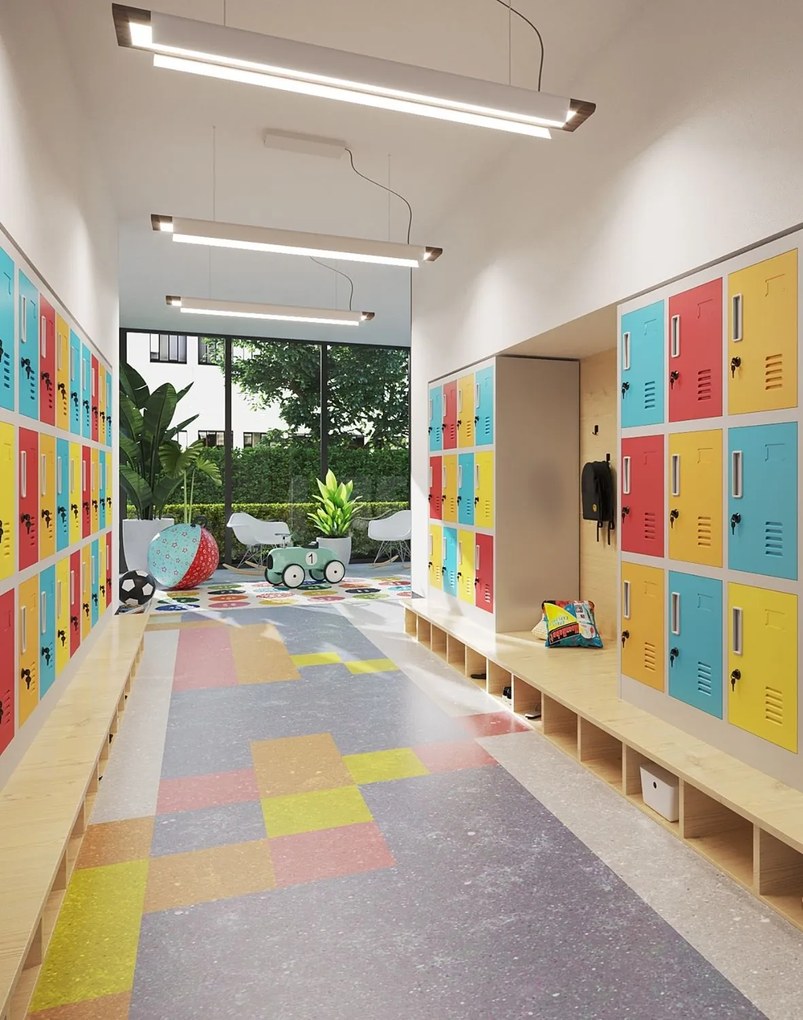 Skriňa s priehradkami Ola: viacfarebná 109x120 cm (1110)