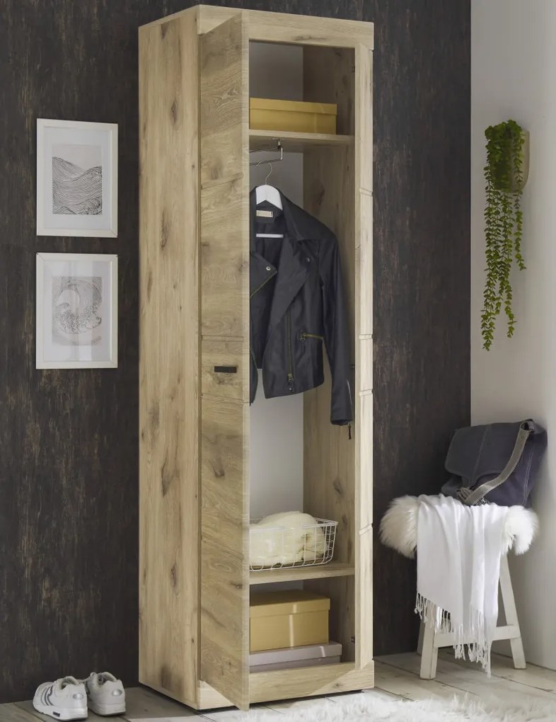 Predsieňová šatníková skriňa Barcelo, dub viking