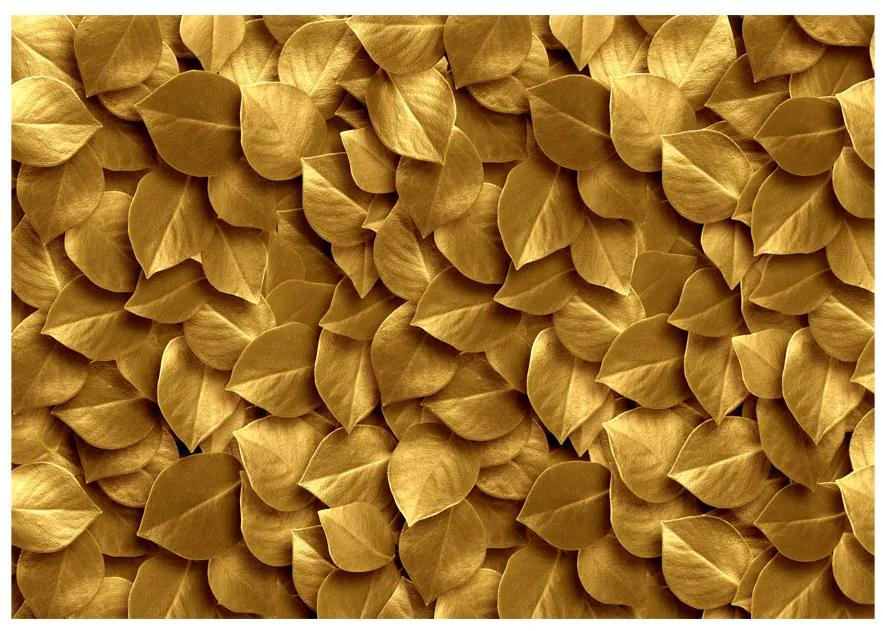 Artgeist Fototapeta - Golden Leaves Veľkosť: 196x140, Verzia: Samolepiaca
