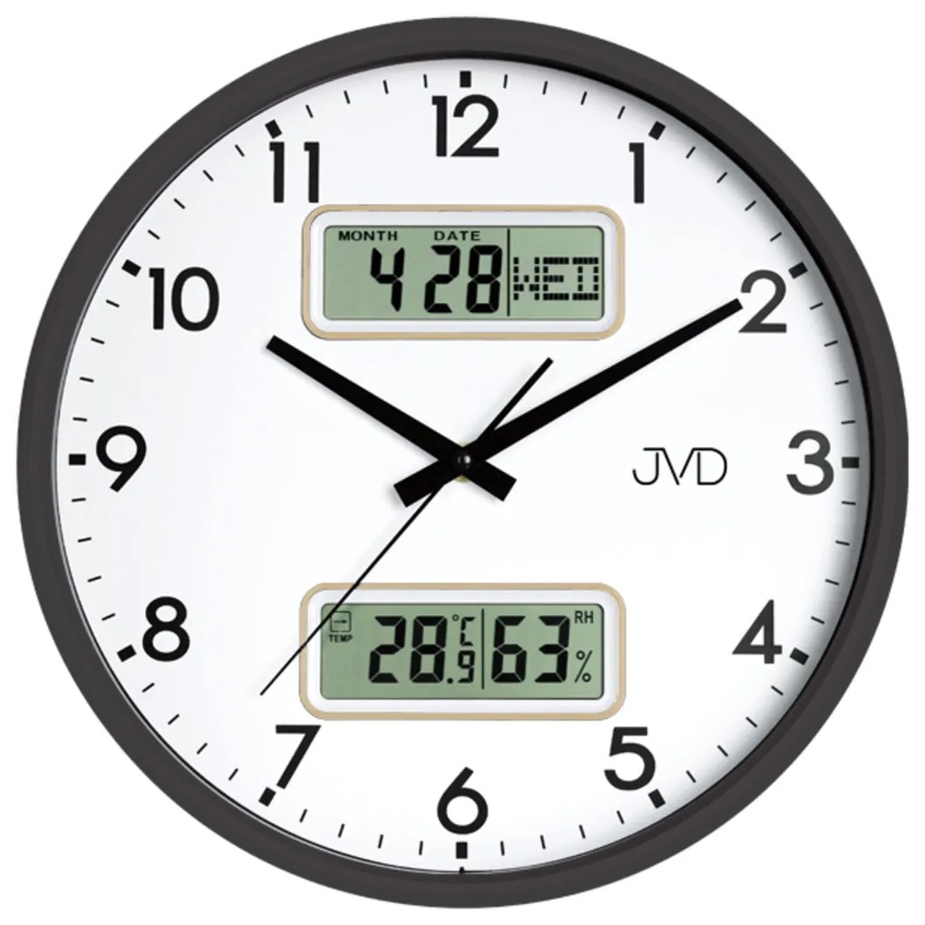 Plastové nástenné hodiny JVD DH239.2 s podsvietením