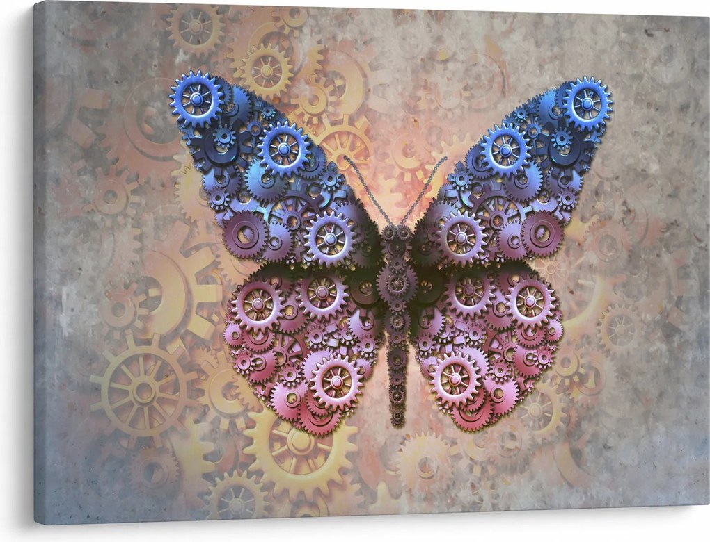 Obraz - Steampunk motýľ (70x50 cm)