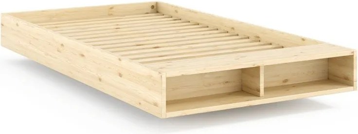 Jednolôžková posteľ z borovicového dreva bez čela s roštom 120x200 cm v prírodnej farbe Merge – Karup