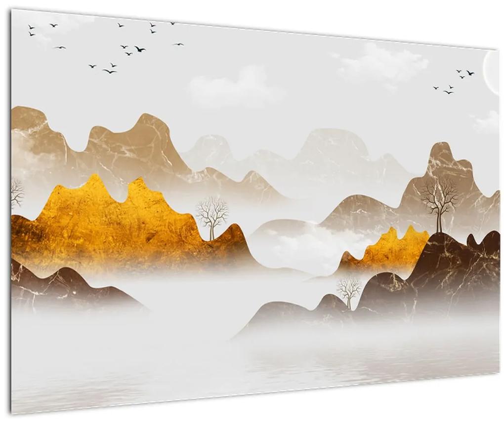 Obraz - Hory v hmle (90x60 cm)