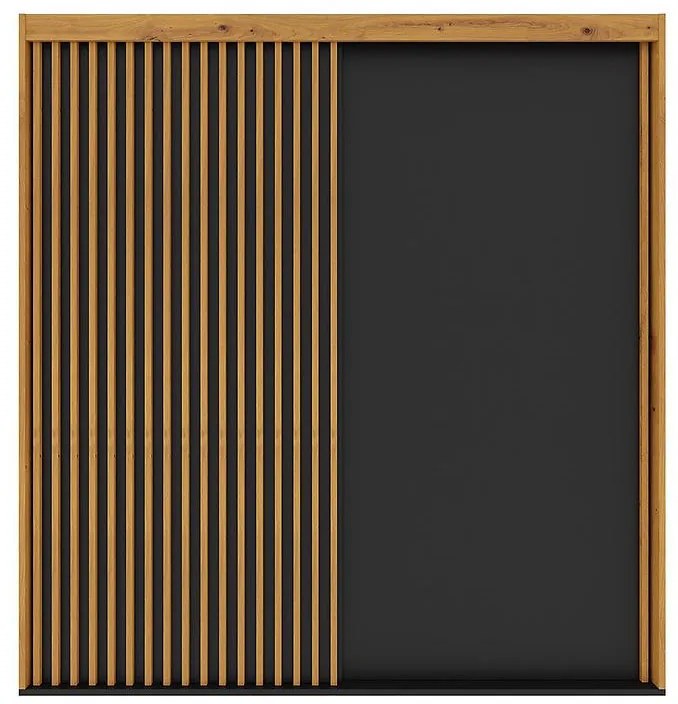 Skriňa Nairobi SZ 200 artisan/čierna