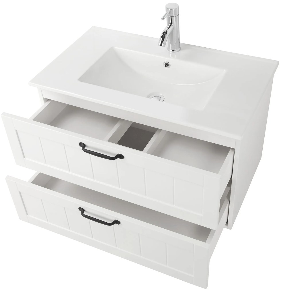 Závesná skrinka pod umývadlo Houseland Lavia 80 cm biela