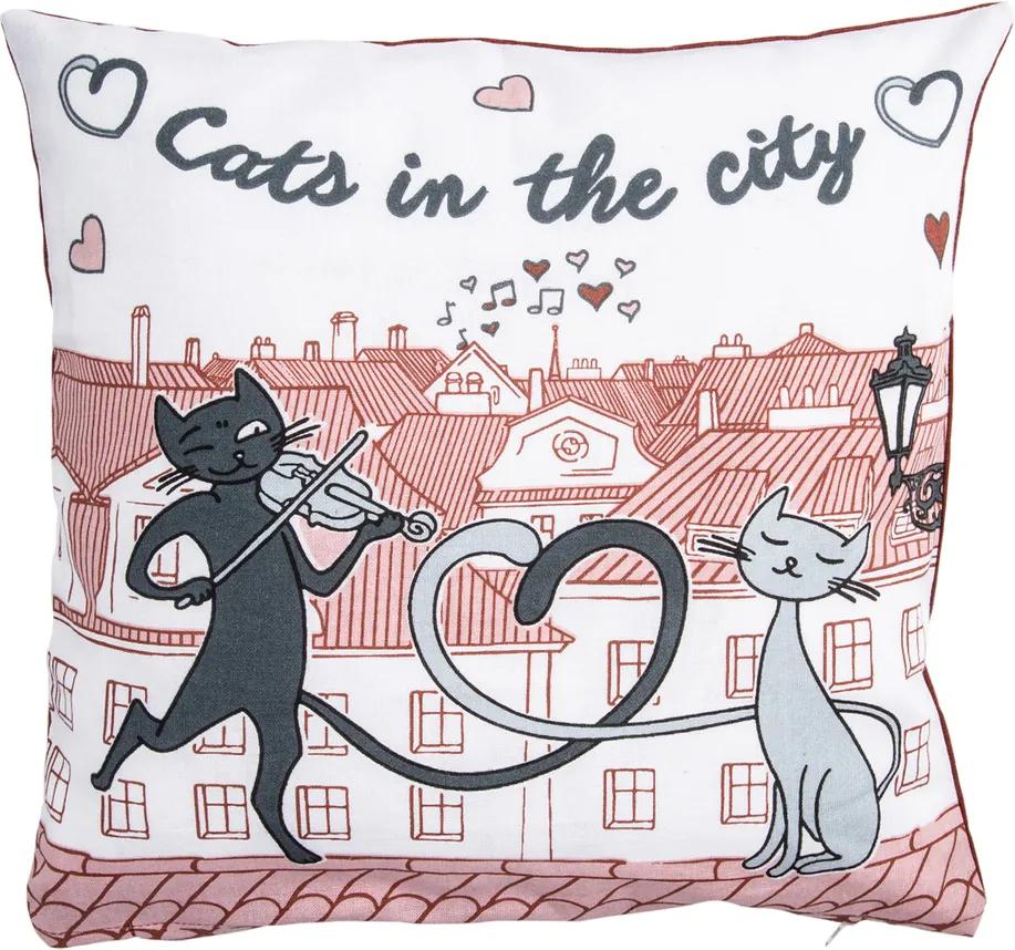 Trade Concept Obliečka na vankúšik Mačky v meste, 40 x 40 cm