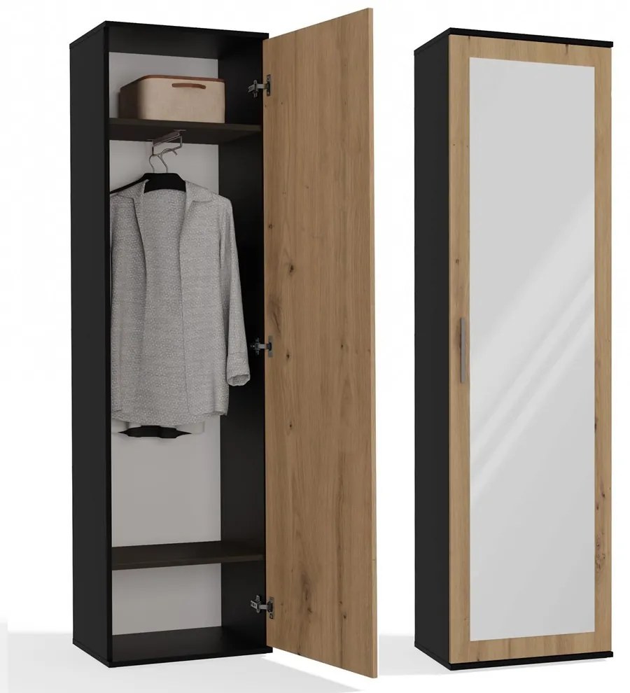 Predsieňová skriňa DUO dub artisan/antracit