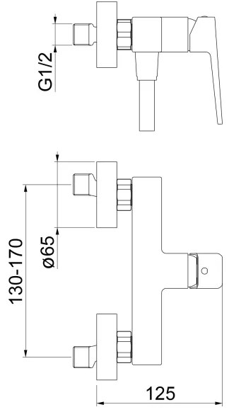 Sapho - Sprchová batéria TURSI matná čierna