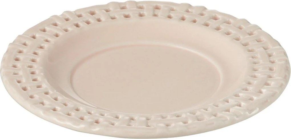 Ružová keramická šálka s tanierikom Hella Pastel Pink - 14*14*9 cm