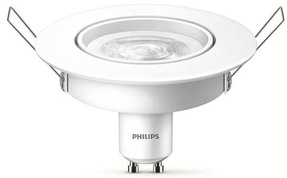 Philips 8718699667023 Zapustené svietidlo Frame LED GU10 4,7W, 380lm, 4000K, biela