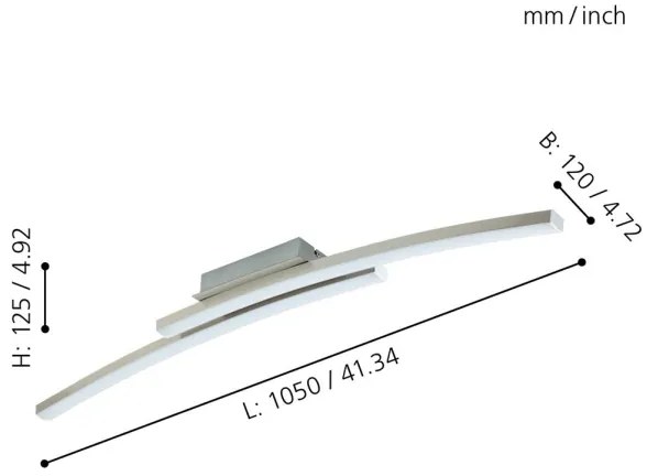 Eglo 97909 - LED RGB Stmievateľný prisadený luster FRAIOLI-C 2xLED/17W/230V