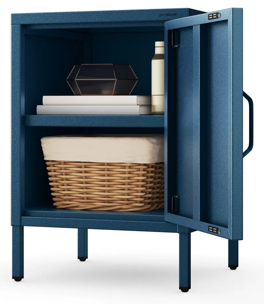 Nočný stolík MIA, 424 x 595 x 400 mm, Modern: tmavomodrá farba