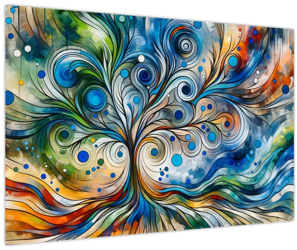 Obraz – Farebný energetický strom (90x60 cm)