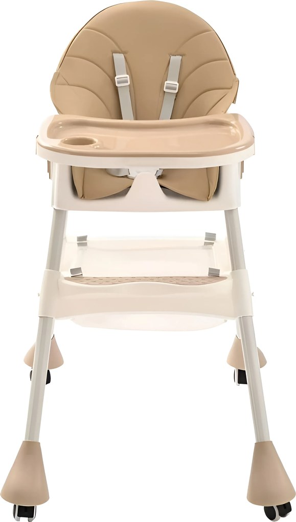 Stolička na kŕmenie KDK03 4v1 béžová + košík a kolieska ZDARMA