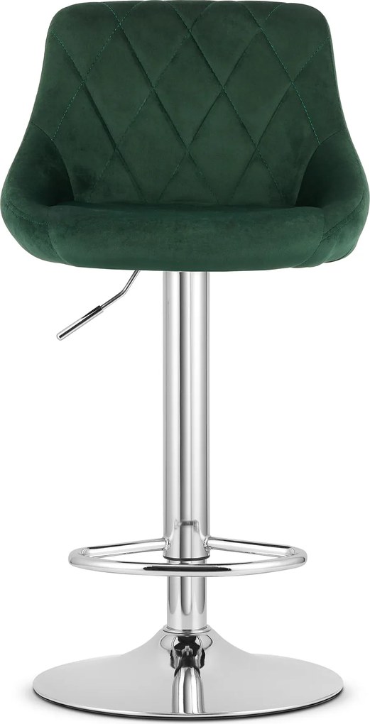 AKCIA Zelená barová stolička VELVET KAST II. akosť