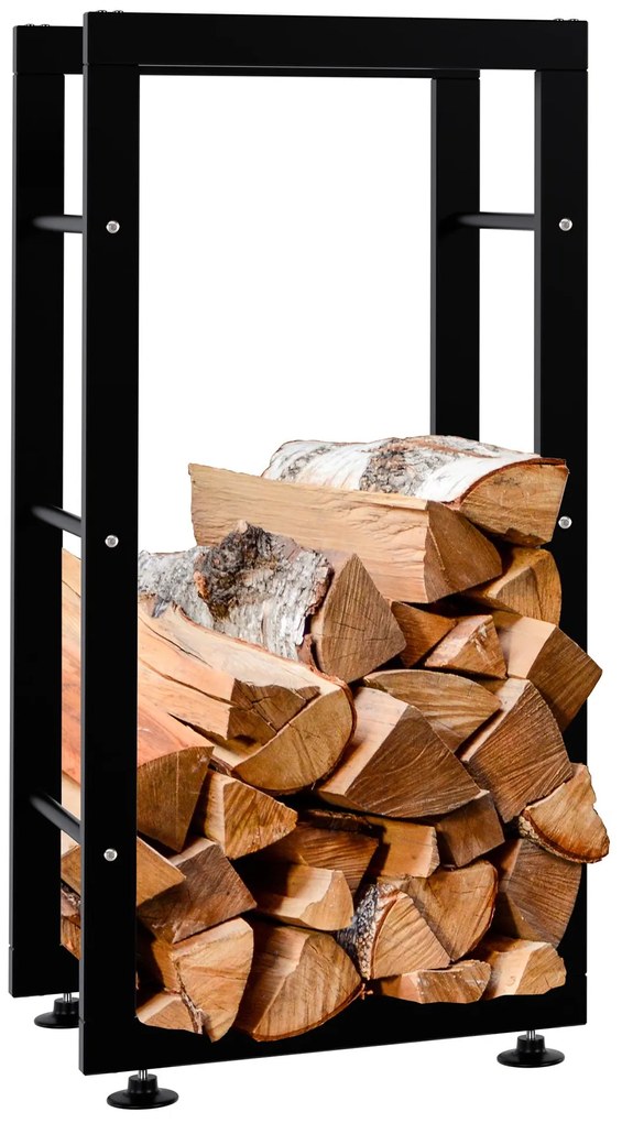 Stojan na drevo Keri V2 25x40x80, čierna