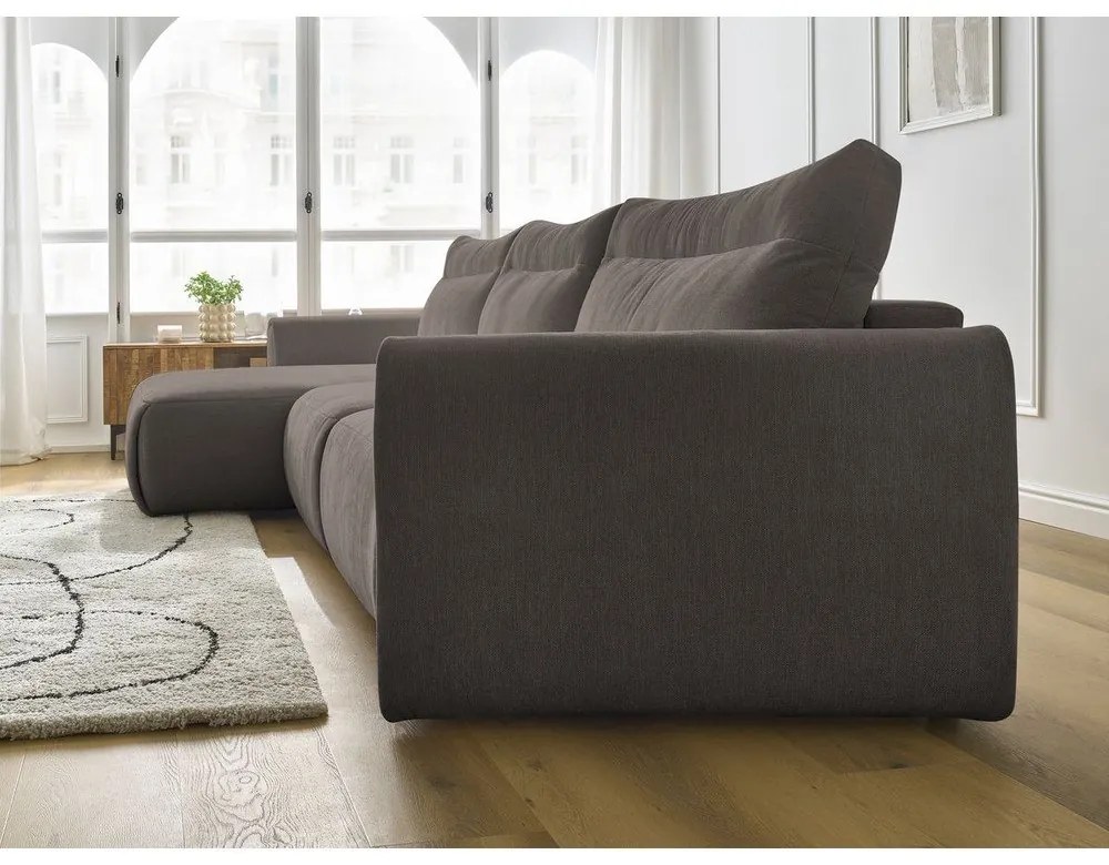 Hnedá rohová pohovka Aden – Bobochic Paris