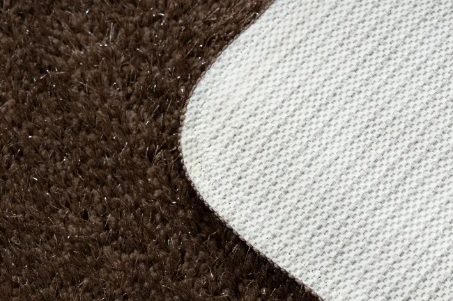 Sada kúpeľňových koberčekov SYNERGY glamour / lurex, hnedá