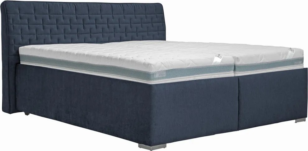 Posteľ Rita 180x200 cm, námornícka modrá látka