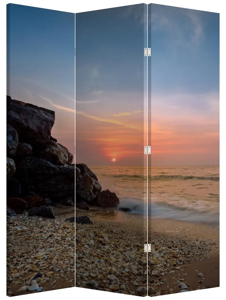 Paraván - Západ slnka na pláži (126x170 cm)