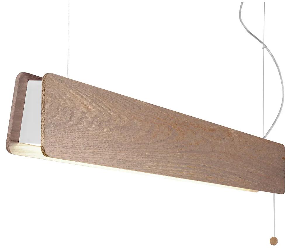 NOWODVORSKI Závesné LED osvetlenie OSLO s vypínačom, 16W, hranaté, dubové drevo