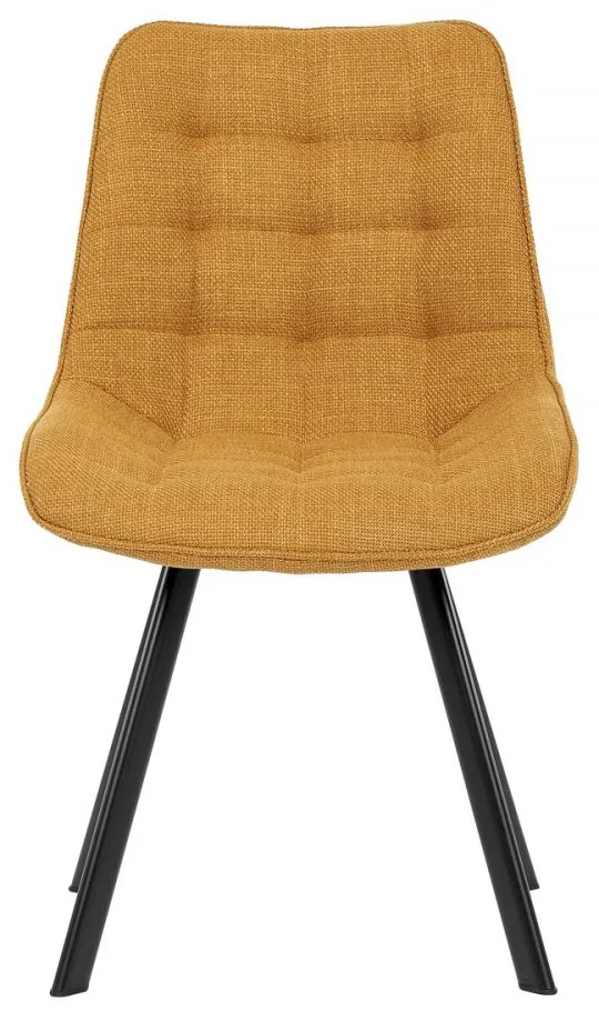 Jedálenská stolička VALEN — kov, látka, viac farieb Žltá