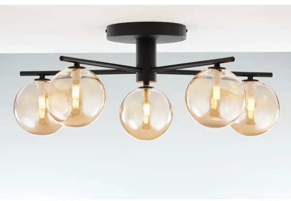 Jupiter 2047 - Prisadený luster PRATO 5xG9/10W/230V čierna/béžová