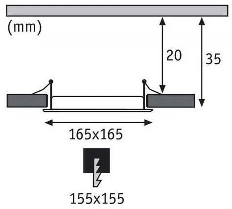 Paulmann 92077 - LED/12W IP44 Kúpeľňové podhľadové svietidlo QUAL 230V 4000K